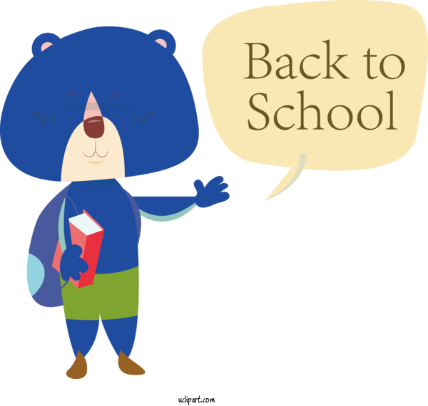 Free School Cartoon Logo Toddler M For Back To School Clipart Transparent Background
