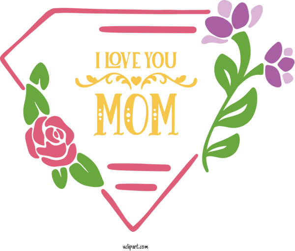 Free Holidays Mother's Day Sticker Poster For Mothers Day Clipart Transparent Background