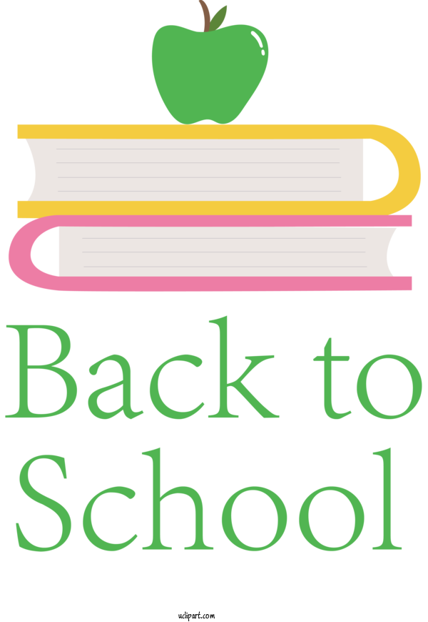 Free School Logo Green Line For Back To School Clipart Transparent Background