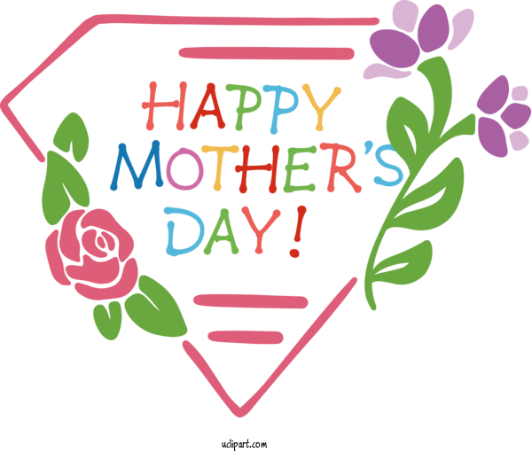 Free Holidays Mother's Day Sticker Poster For Mothers Day Clipart Transparent Background