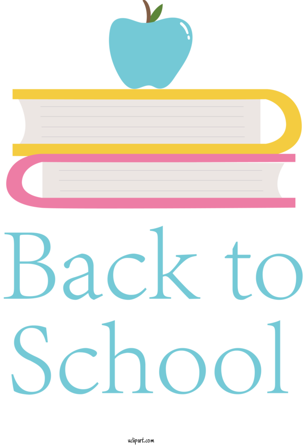 Free School Logo Yellow Blue For Back To School Clipart Transparent Background