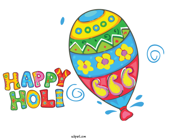 Free Holidays Balloon Line Meter For Holi Clipart Transparent Background