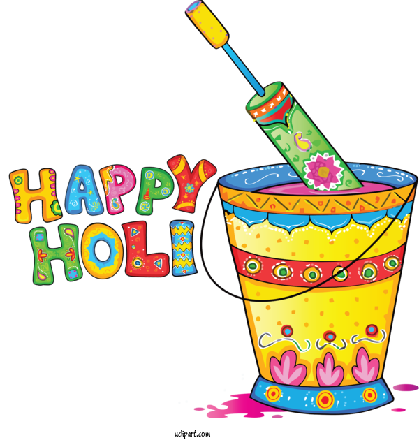 Free Holidays Line Meter Party For Holi Clipart Transparent Background