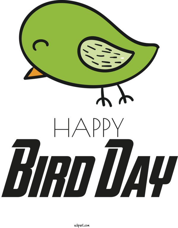 Free Holidays Logo Green Line For International Bird Day Clipart Transparent Background