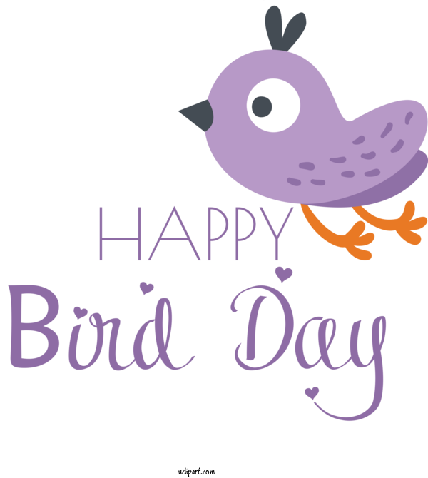 Free Holidays Birds Design Logo For International Bird Day Clipart Transparent Background