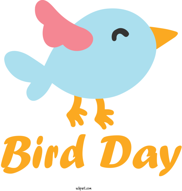 Free Holidays Logo Birds Cartoon For International Bird Day Clipart Transparent Background