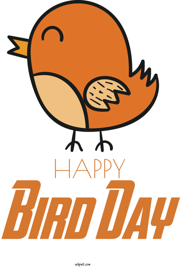 Free Holidays Logo Cartoon Line For International Bird Day Clipart Transparent Background