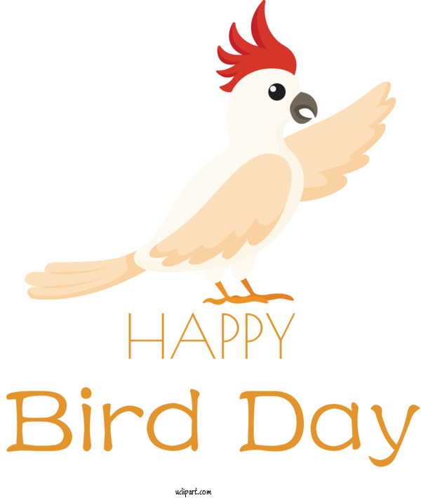 Free Holidays Birds Chicken Logo For International Bird Day Clipart Transparent Background