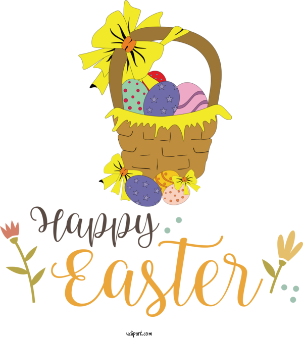 Free Holidays Logo Easter Basket Cartoon For Easter Clipart Transparent Background