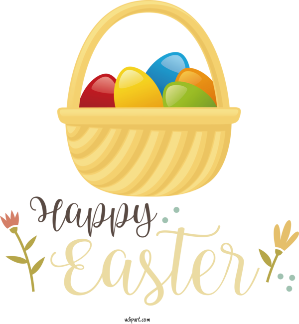 Free Holidays Logo Easter Egg Yellow For Easter Clipart Transparent Background