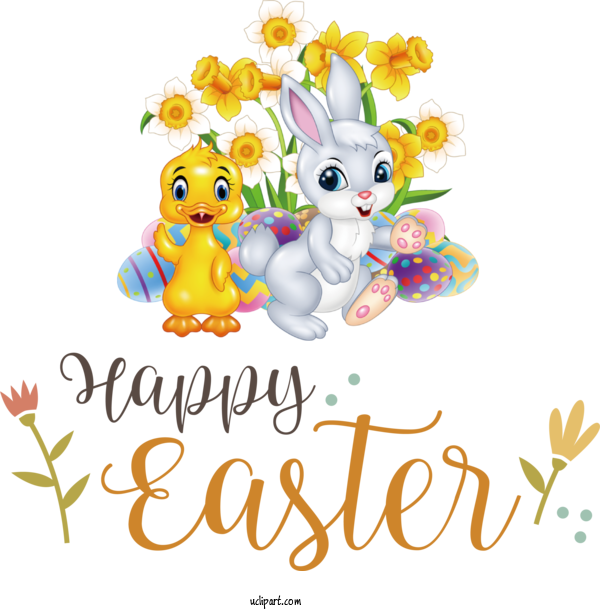 Free Holidays Rabbit Easter Bunny Cartoon For Easter Clipart Transparent Background