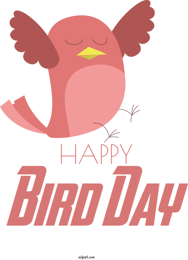 Free Holidays Logo Cartoon Design For International Bird Day Clipart Transparent Background
