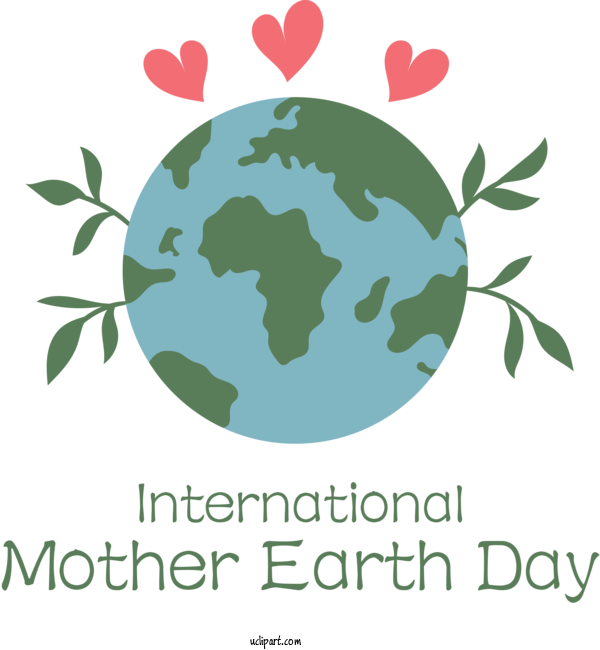 Free Holidays Logo Green Design For International Mother Earth Day Clipart Transparent Background