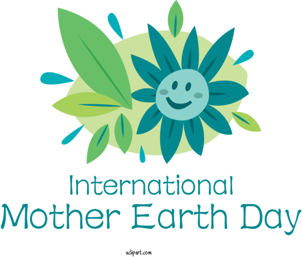Free Holidays Floral Design Leaf Logo For International Mother Earth Day Clipart Transparent Background