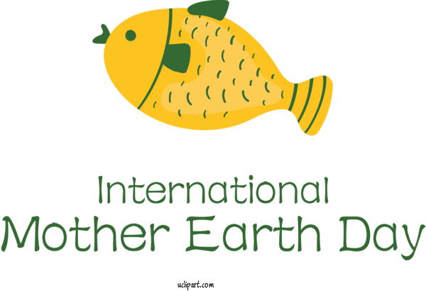 Free Holidays Logo Yellow Line For International Mother Earth Day Clipart Transparent Background