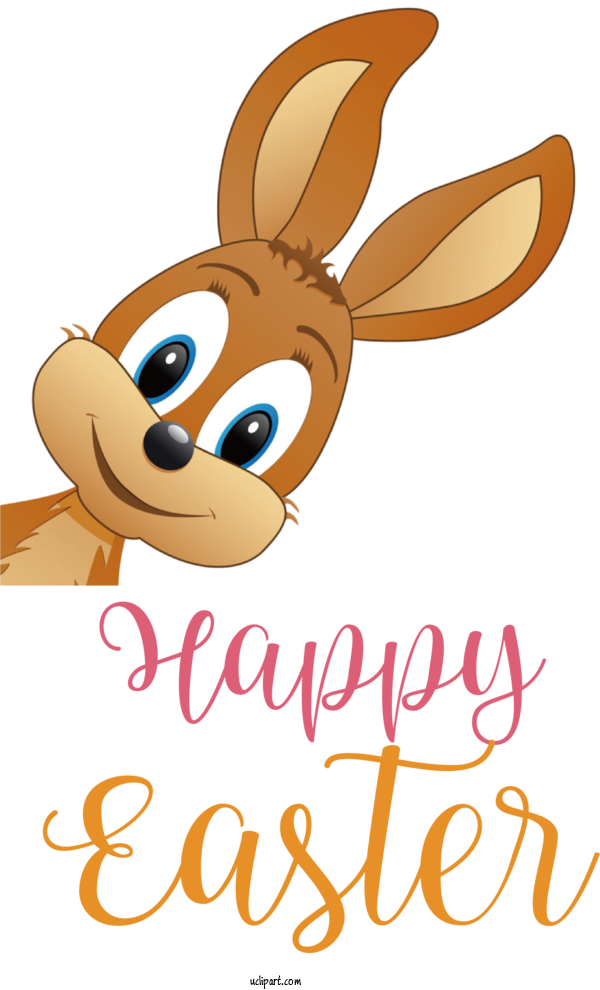 Free Holidays Easter Bunny Hares Cartoon For Easter Clipart Transparent Background