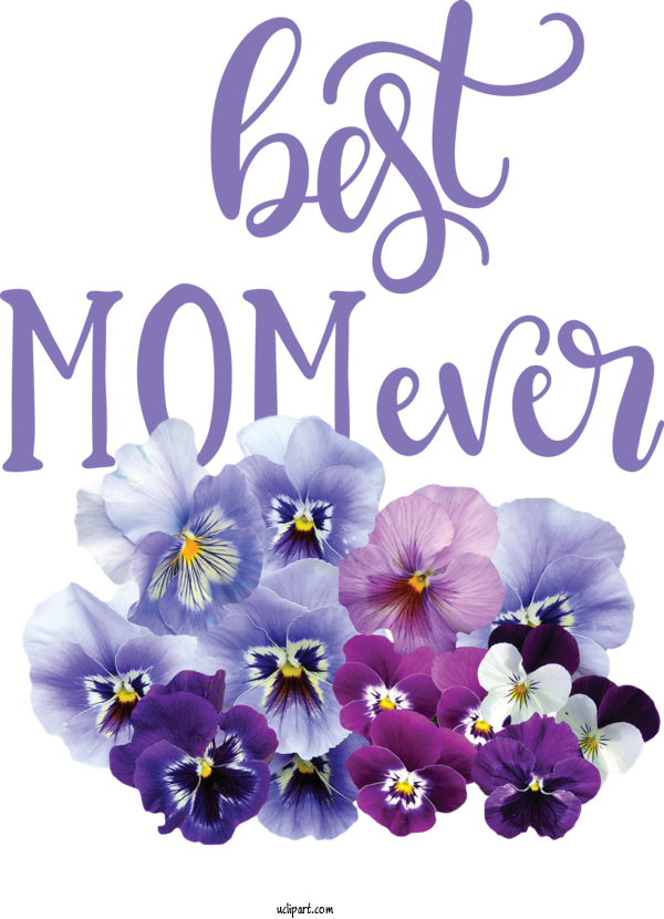 Free Holidays	 Pansy Flower Design For Mothers Day Clipart Transparent Background