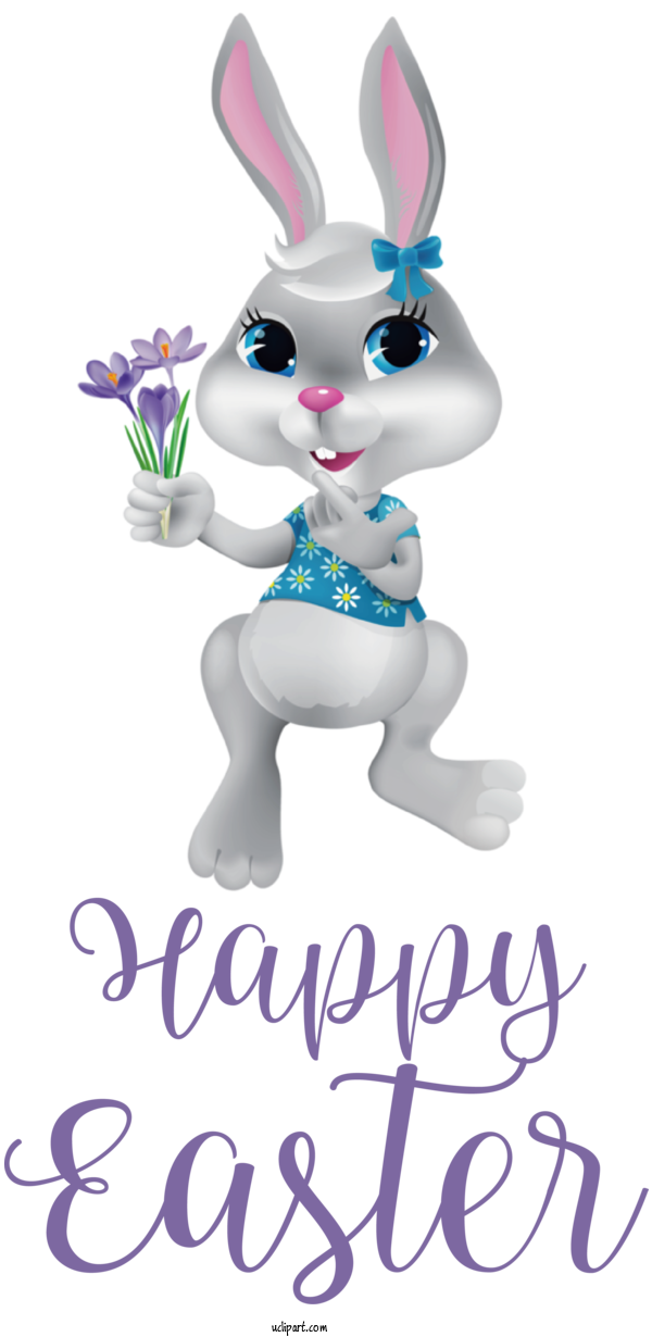 Free Holidays Easter Bunny Drawing Rabbit For Easter Clipart Transparent Background
