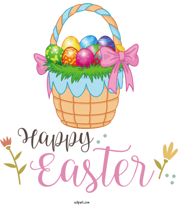 Free Holidays Easter Basket Easter Bunny Easter Egg For Easter Clipart Transparent Background