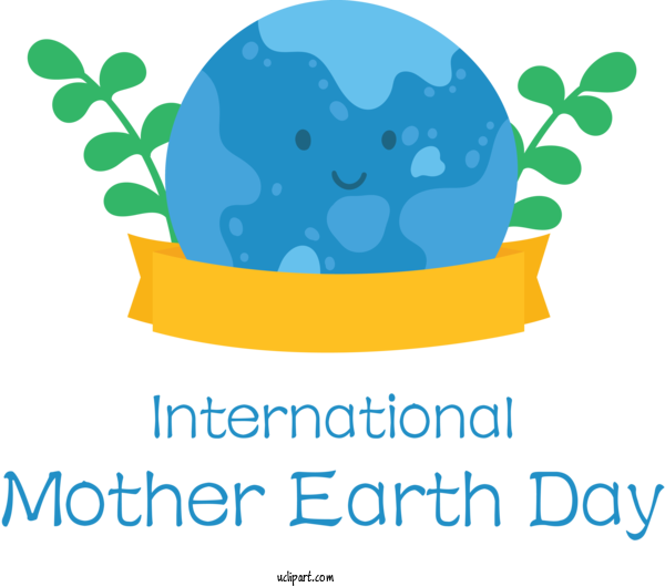 Free Holidays Logo Design Green For International Mother Earth Day Clipart Transparent Background
