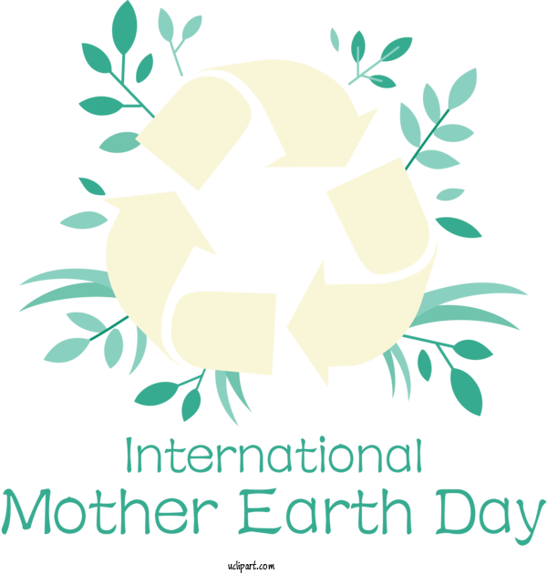 Free Holidays Floral Design Logo Leaf For International Mother Earth Day Clipart Transparent Background