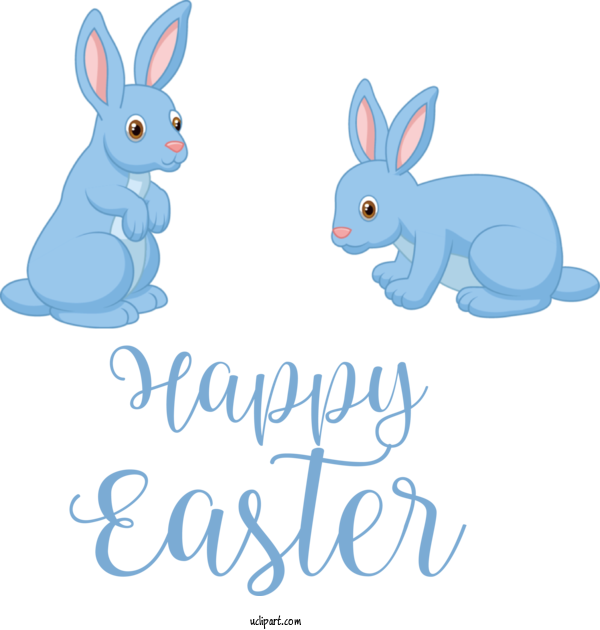 Free Holidays Hares Easter Bunny Animal Figurine For Easter Clipart Transparent Background