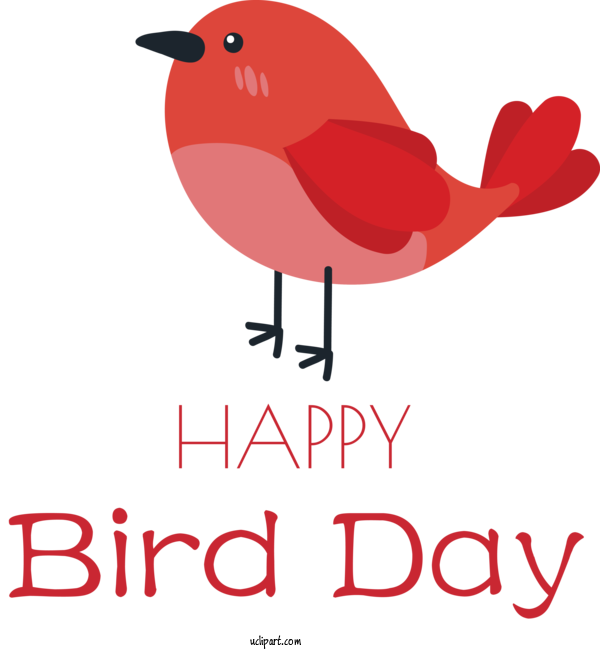 Free Holidays Birds Beak Red For International Bird Day Clipart Transparent Background