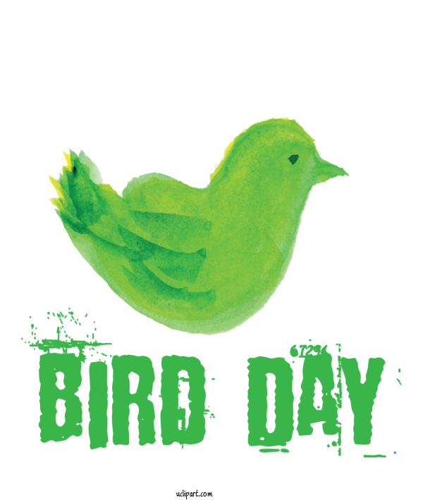 Free Holidays Birds Beak Green For International Bird Day Clipart Transparent Background
