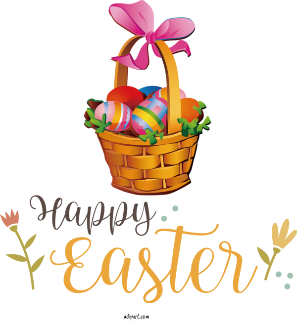 Free Holidays Gift Basket Easter Bunny Logo For Easter Clipart Transparent Background