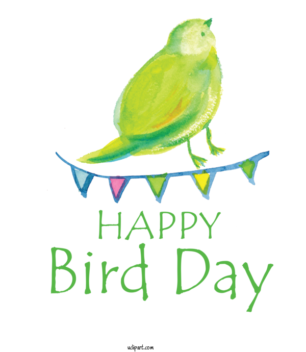 Free Holidays Parrots Parakeet Logo For International Bird Day Clipart Transparent Background