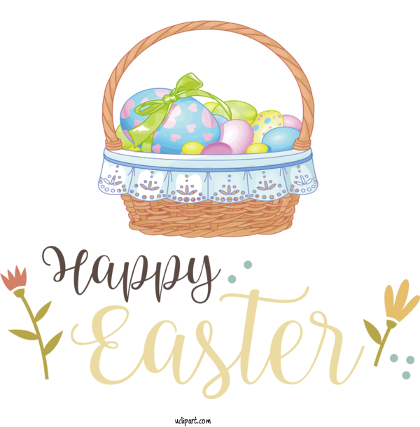 Free Holidays Easter Egg Easter Bunny Easter Basket For Easter Clipart Transparent Background