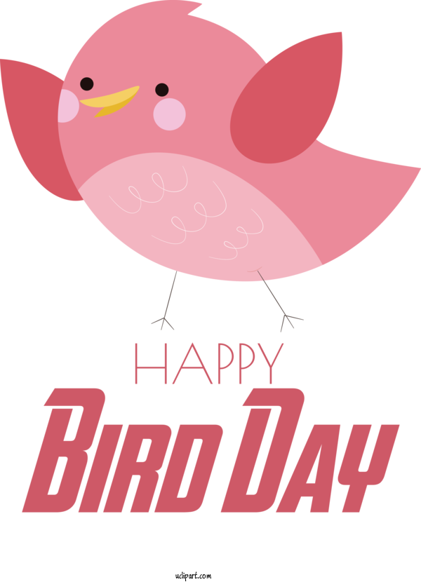 Free Holidays Cartoon Design Logo For International Bird Day Clipart Transparent Background