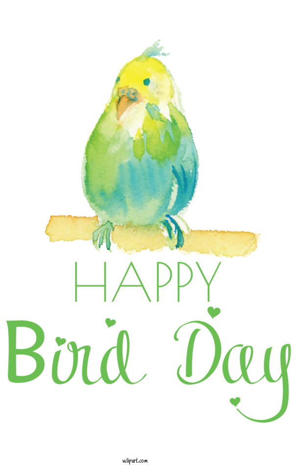 Free Holidays Birds Parrots Parakeet For International Bird Day Clipart Transparent Background