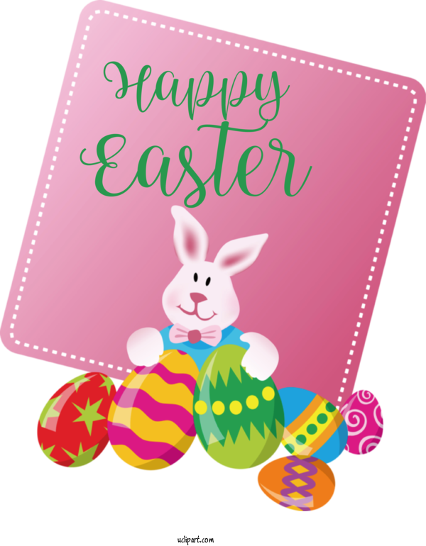 Free Holidays Easter Bunny Line Art Transparency For Easter Clipart Transparent Background