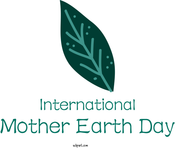 Free Holidays Logo Green Font For International Mother Earth Day Clipart Transparent Background
