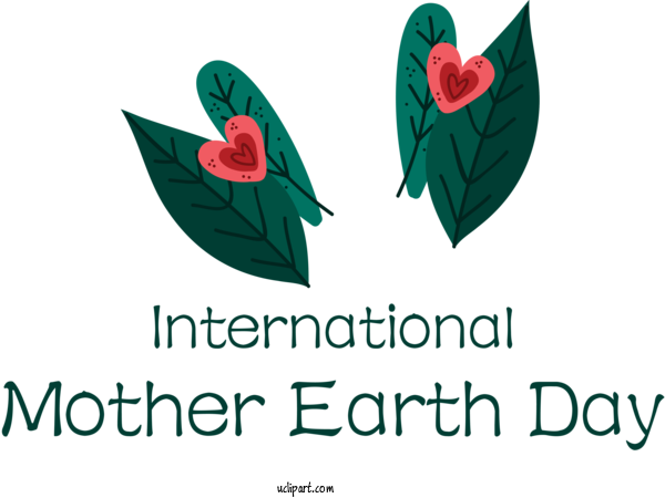 Free Holidays Logo Leaf Font For International Mother Earth Day Clipart Transparent Background