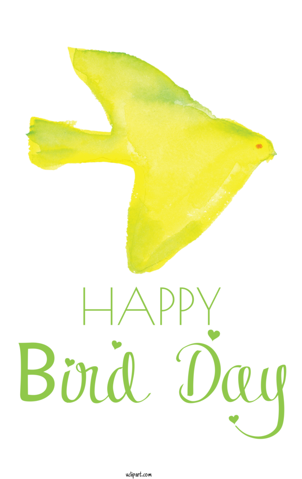 Free Holidays Leaf Yellow Sculpture For International Bird Day Clipart Transparent Background