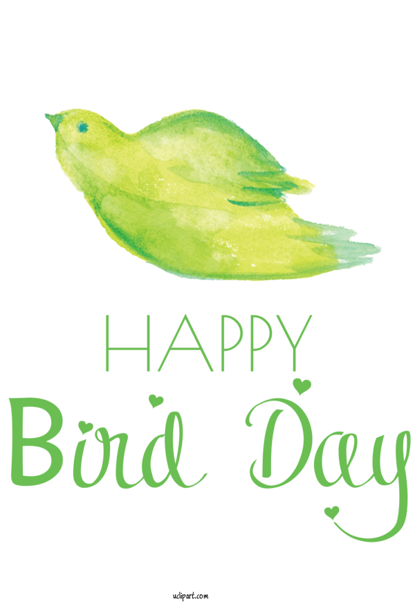Free Holidays Birds Leaf Beak For International Bird Day Clipart Transparent Background