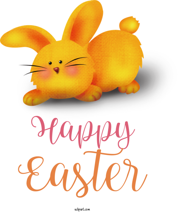 Free Holidays Easter Bunny Yellow Meter For Easter Clipart Transparent Background