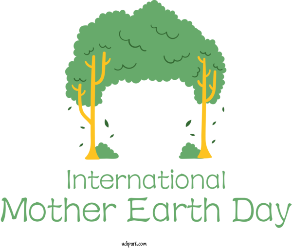 Free Holidays Logo Font Diagram For International Mother Earth Day Clipart Transparent Background