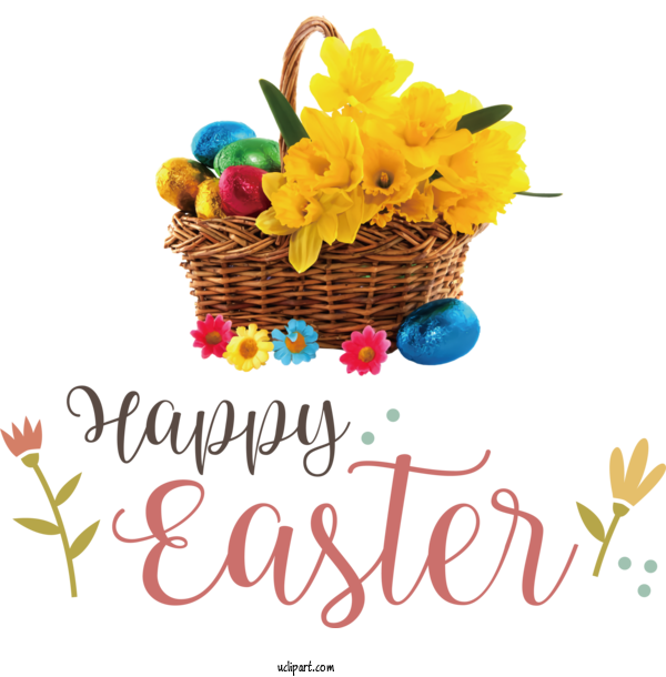 Free Holidays Floral Design Gift Basket Cut Flowers For Easter Clipart Transparent Background