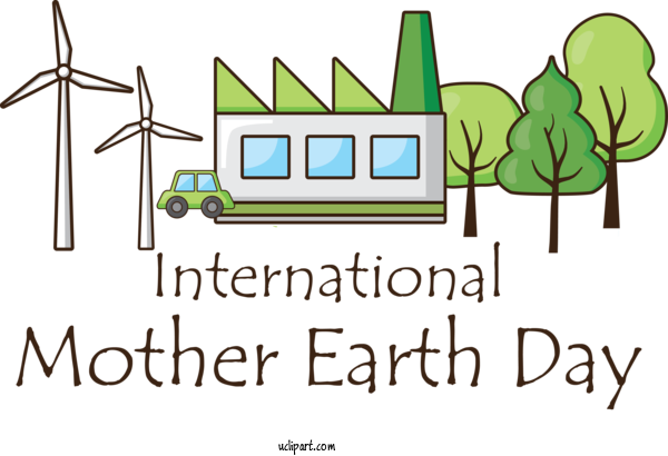 Free Holidays Cartoon Logo Line For International Mother Earth Day Clipart Transparent Background