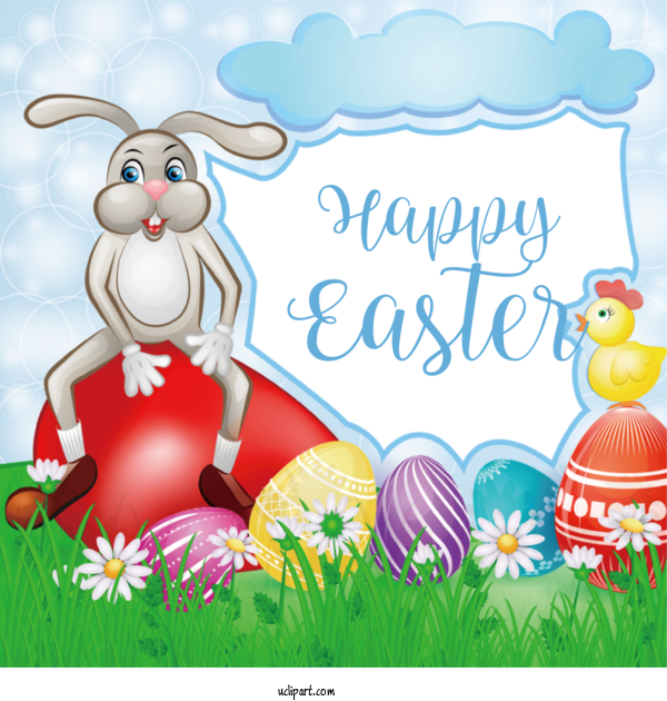 Free Holidays Easter Bunny Cartoon Collage For Easter Clipart Transparent Background