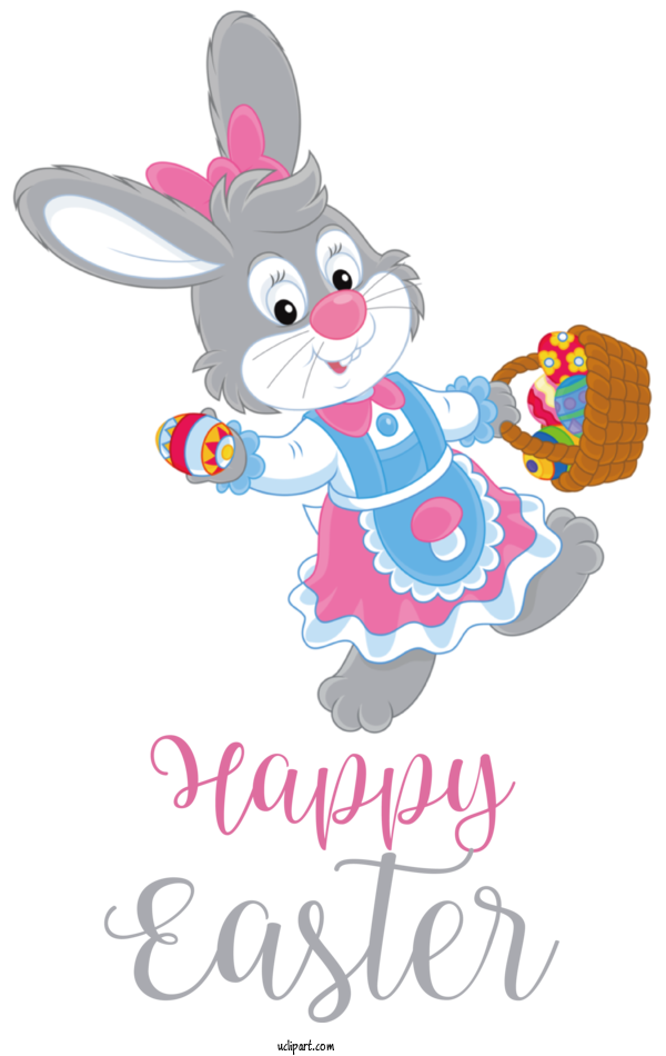 Free Holidays Easter Bunny Rabbit Hares For Easter Clipart Transparent Background