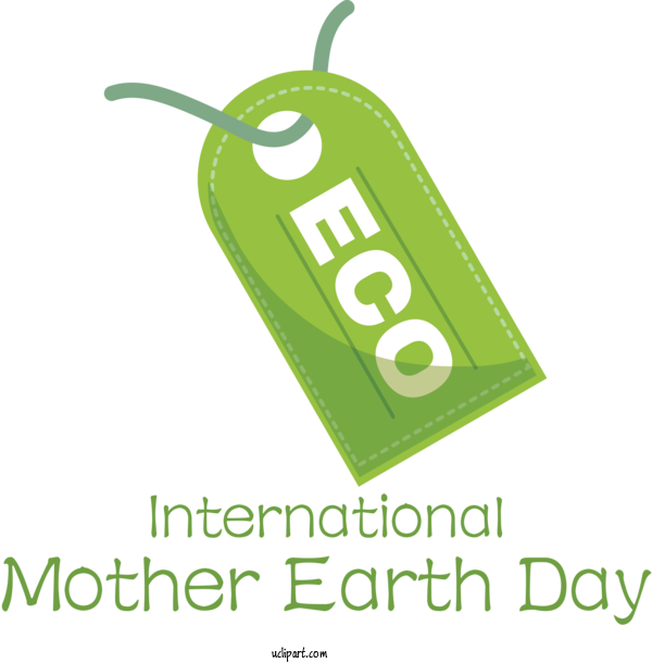 Free Holidays Logo Label.m Green For International Mother Earth Day Clipart Transparent Background