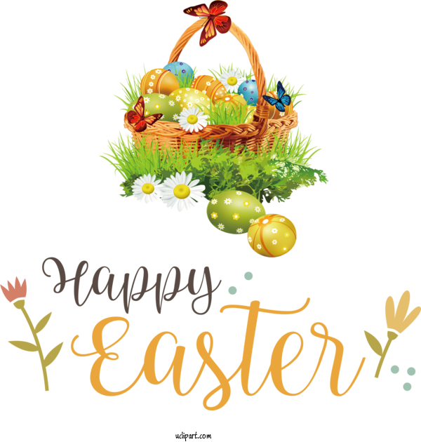 Free Holidays Easter Basket Easter Bunny Cartoon For Easter Clipart Transparent Background