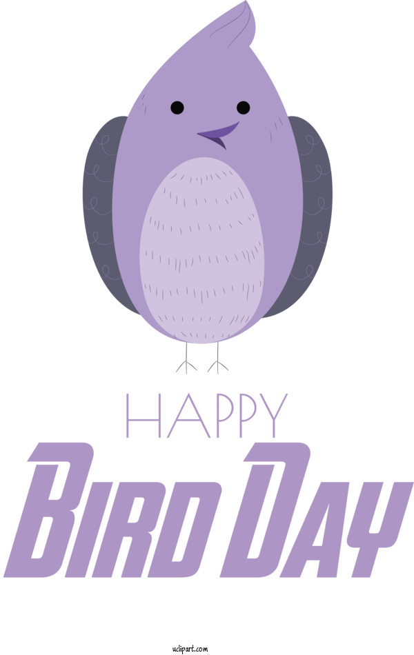 Free Holidays Logo Design Violet For International Bird Day Clipart Transparent Background