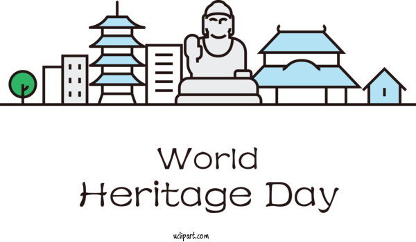 Free Holidays Cartoon Design Diagram For World Heritage Day Clipart Transparent Background