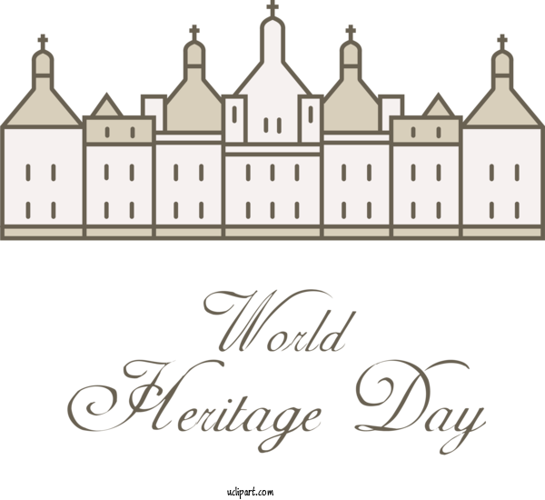 Free Holidays Design Façade Font For World Heritage Day Clipart Transparent Background