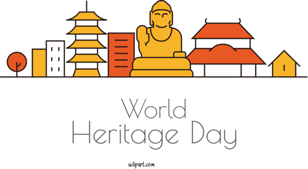 Free Holidays Cartoon Diagram Design For World Heritage Day Clipart Transparent Background